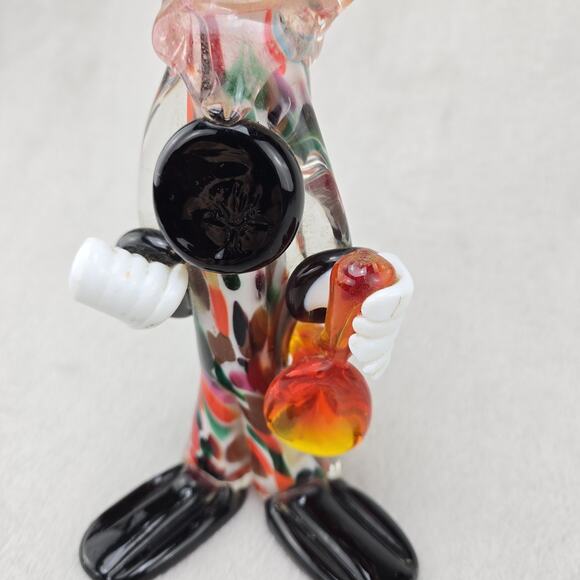 Vintage Hand blown Italian Murano glass clown sculpture - Picture 3 of 8